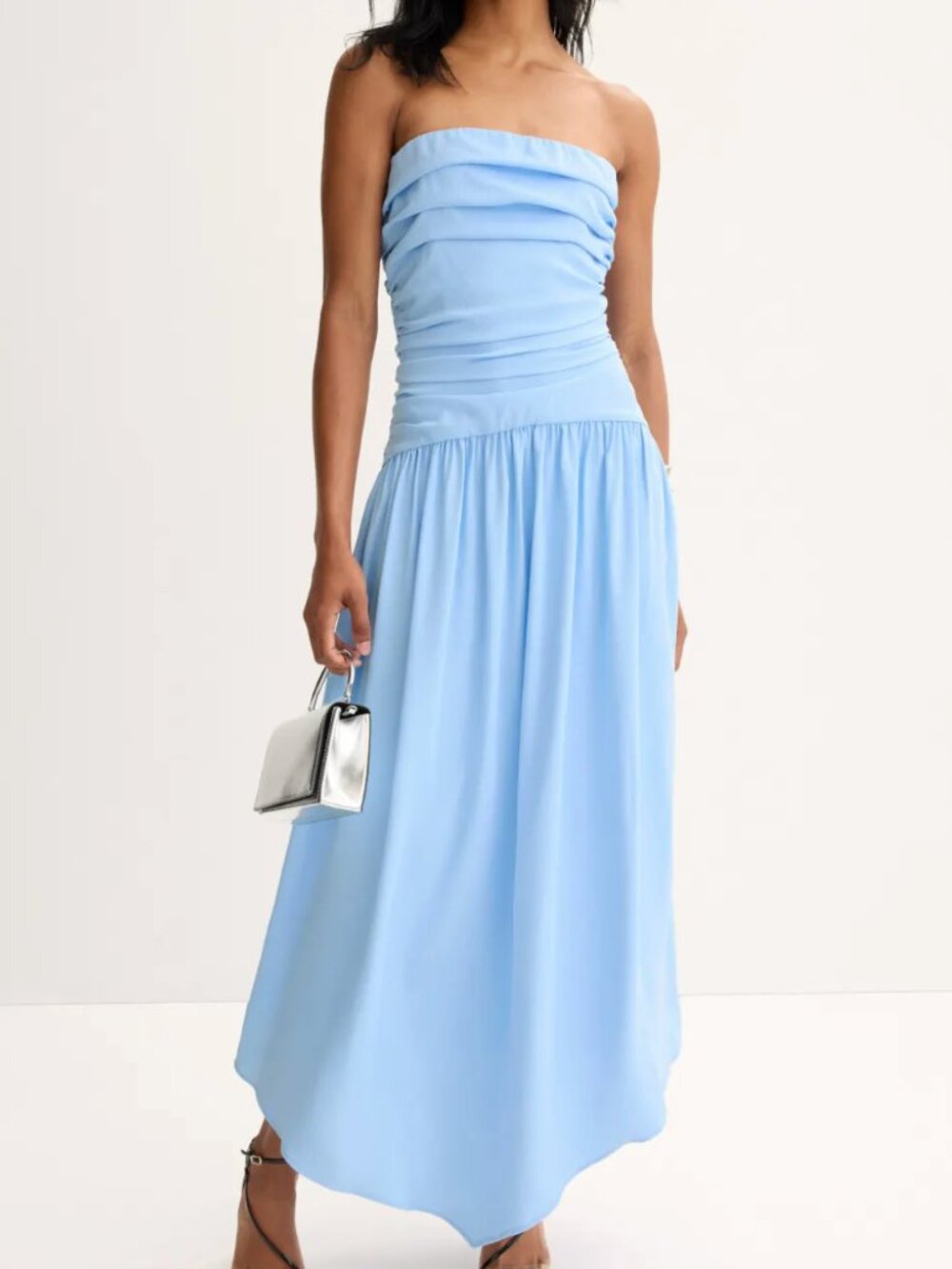Jewel X Badgley Mischka Strapless Drop Waist Dress Size 4